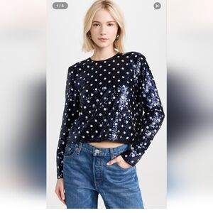 NWOT BAUM UND PFERDGARTEN Sequin Jiza Blouse